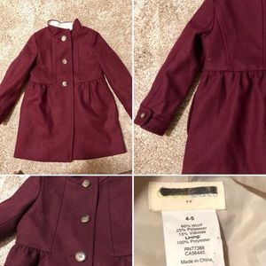 Girls size 4-5 crewcuts outlet coat